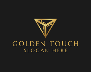 Gold - Luxury Gold Triangle logo design