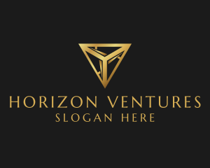 Luxury Gold Triangle logo design