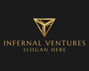 Luxury Gold Triangle logo design