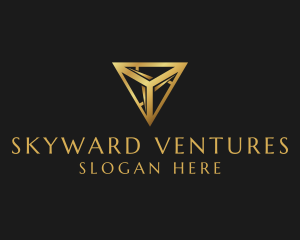 Luxury Gold Triangle logo design