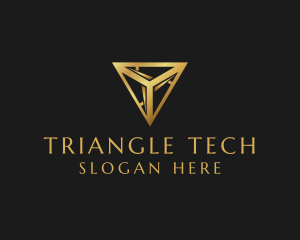 Triangle - Luxury Gold Triangle logo design