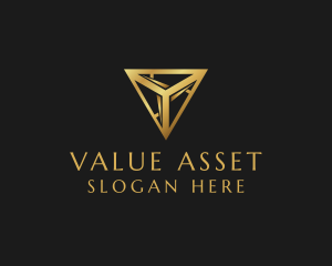 Asset - Luxury Gold Triangle logo design