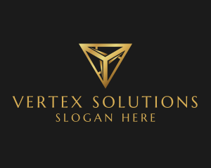 Triangle - Luxury Gold Triangle logo design