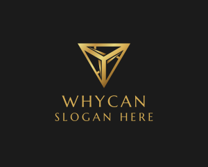 Pattern - Luxury Gold Triangle logo design