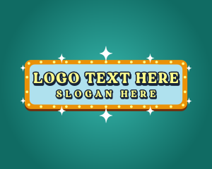 Retro Entertainment Marquee Logo