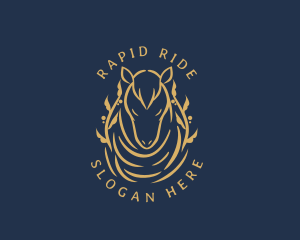 Natural Leaf Horse logo design