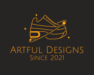 Golden Orbit Shoe  logo design