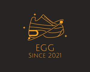 Shoe Cleaning - Golden Orbit Shoe logo design