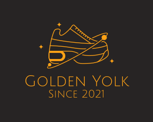 Golden Orbit Shoe  logo design