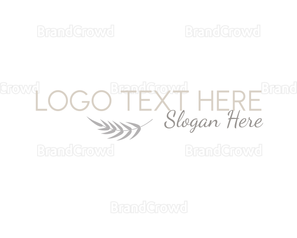Leaf Minimalist Wordmark Logo