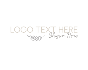 Eco - Leaf Minimalist Wordmark logo design