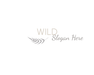 Makeup - Leaf Minimalist Wordmark logo design