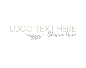 Herbs - Leaf Minimalist Wordmark logo design