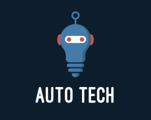 Automatic - Robot Lightbulb Artificial Intelligence logo design