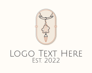 Fabric - Wood Star Necklace logo design