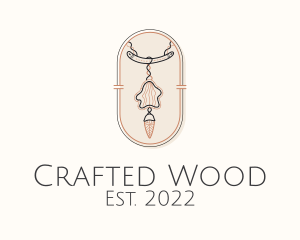 Wood Star Necklace  logo design