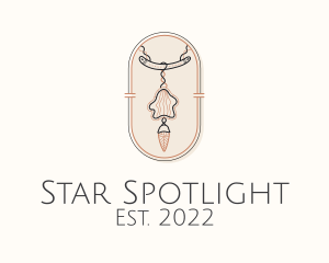 Wood Star Necklace  logo design