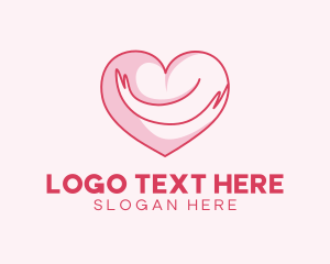 Love - Heart Hug Charity logo design