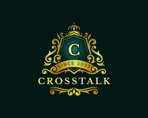 Delxue Crest Crown logo design