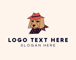 Cartoon - Stylish Fashion Dog logo design
