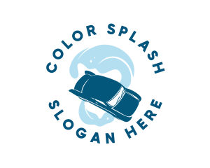 Blue Car Wash Vehicle logo design