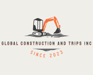 Digging Excavator Construction Logo