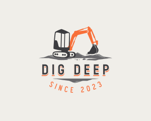 Digging Excavator Construction logo design