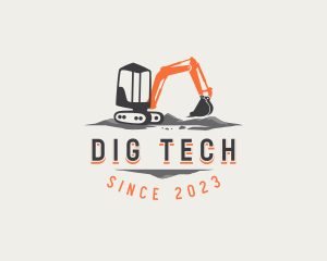 Digging Excavator Construction logo design