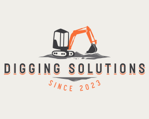 Digging Excavator Construction logo design