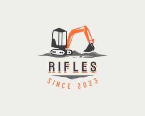 Construction - Digging Excavator Construction logo design