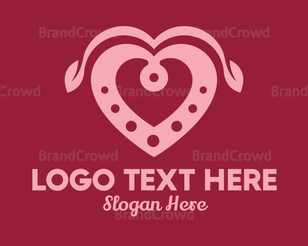 Decorative Heart Leaf Logo