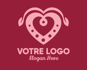 Decorative Heart Leaf  Logo