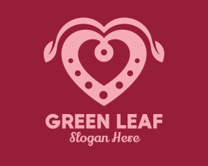 Decorative Heart Leaf  logo design