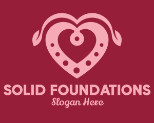 Online Dating - Decorative Heart Leaf logo design