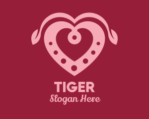 Decorative Heart Leaf  logo design