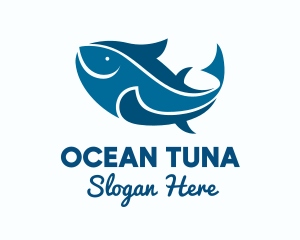 Tuna - Blue Tuna Fish logo design