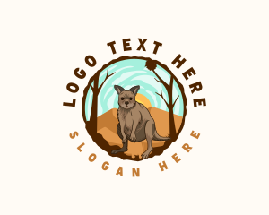 Frilled Lizard - Wallaby Animal Australia logo design