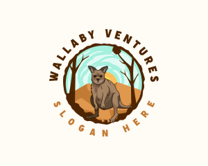 Wallaby Animal Australia logo design