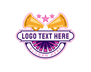 Cheer - Pompom Megaphone Cheerleading logo design