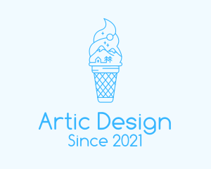 Artic - Blue Alps Iced Cream logo design