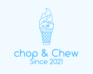 Sweet - Blue Alps Iced Cream logo design