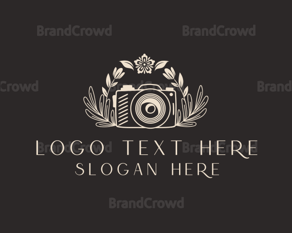 Creative Floral Camera Logo