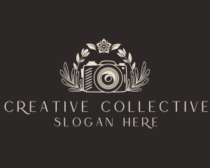 Creative Floral Camera  logo design