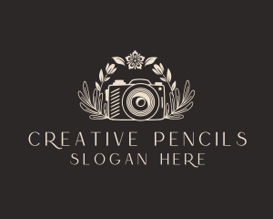 Creative Floral Camera  logo design