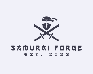 Ninja Samurai Sword logo design