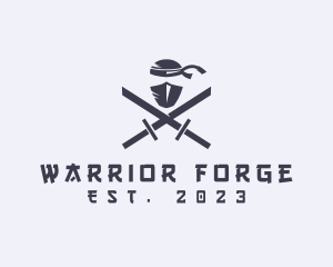 Ninja Samurai Sword logo design