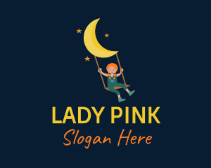 Girl Moon Swing  Logo