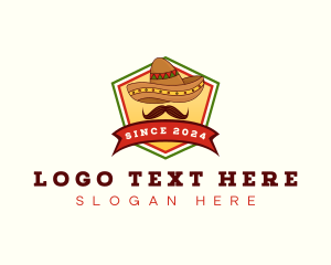 Taqueria - Mexican Sombrero Hat logo design