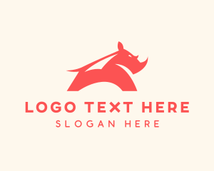Heavy - Strong Rhinoceros Horn logo design