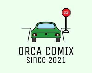 Car Repair Shop - Automotive Car Stop Sign logo design